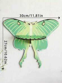 Joivida Bohemian Green Wooden Butterfly Crystal Candlestick, Wall-Mounted Decorative Storage Shelf, Art Craft Ornament For Living Room Entryway Homestay - multicolor - View 3