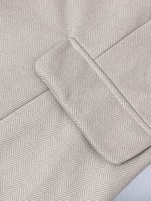 Franclia Áo khoác blazer dài tay cổ chữ V, thắt eo, cỡ lớn dành cho nữ, chất liệu dệt kim, thích hợp cho công sở. Áo blazer nữ, áo khoác công sở, áo blazer nữ. - Hồng - Xem 4