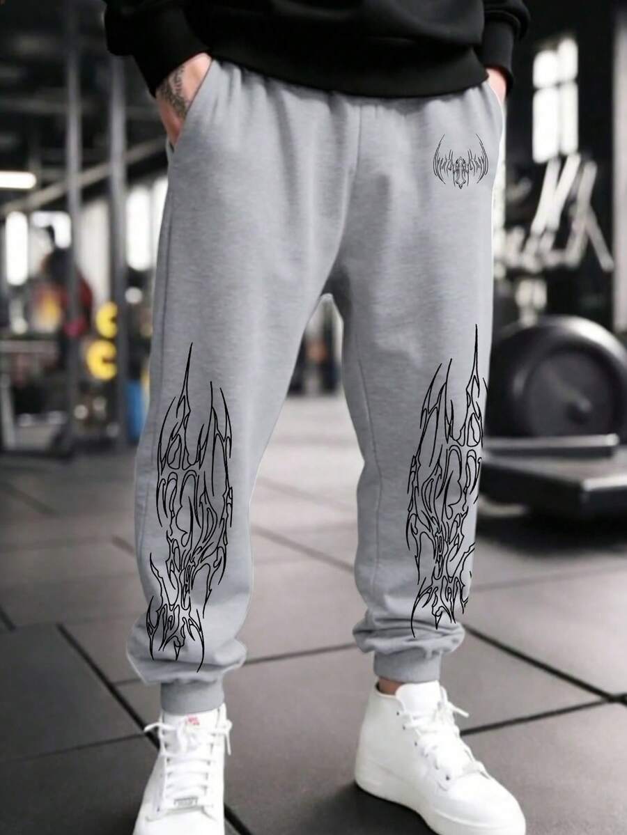 GymBeat Pantalones deportivos para hombres - Gris Claro - Ver 1