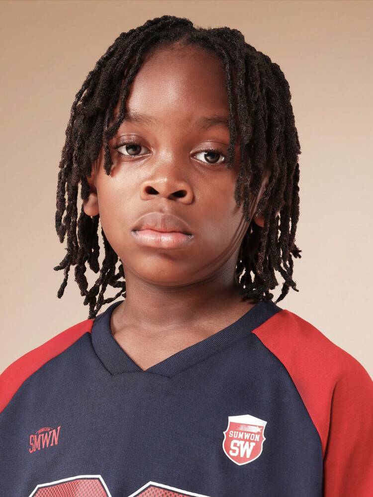 Navy Red Raglan T-Shirt With Shorts Set