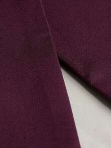 Aveloria Modichic 新款时尚优雅女士西装领系带不对称搭扣宽松西装外套及直筒裤套装 - 中紫紅色 - 查看 7