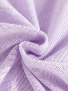 SHEIN Young Girls' Basic Short Sleeve Round Neck Casual Cartoon Print T-Shirt, Summer - White - View 3