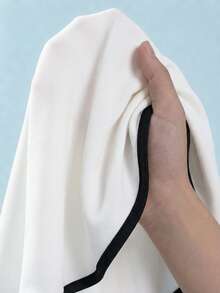 Franclia Stylish Black And White Color-Blocked Camisole Top With A Slimming Waist, Exquisite And Luxurious A-Line Silhouette, Decorated Belt, Spring/Summer - Black and White - View 7