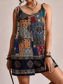 SHEIN LUNE 大码优雅印花连体裤，适合度假、女士沙滩装、女士生日装、生日度假装、波西米亚风、女士波西米亚服装、女士波西米亚风长款连体裤、地中海风格服装、夏季服装、夏季度假服装、春季服装、春季服装、沙滩佩斯利印花。女士夏季服装、优雅派对连衣裙、女士度假服装、度假连衣裙、拼接连衣裙、波西米亚风连衣裙、几何印花连衣裙、吊带裙、图案连体裤、无袖连衣裙、图案迷你连衣裙、女士连体裤、波西米亚风夏季连体裤、女士短款连体裤、女士波西米亚风服装、波西米亚风夏季连体裤、女士波西米亚风连体裤、波西米亚风夏季连体裤、女士波西米亚风连体裤、女士波西米亚风服装、波西米亚风连体裤、女士波西米亚风服装、波西米亚风时尚女装、波西米亚风女装、女士连体裤、夏季女士度假套装、女士夏季服装 - 彩色 - 查看 8