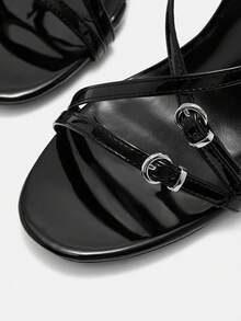 CUCCOO CURVES Women Shoes Women Pointed Head Round Head Design Daily Versatile Fashion Wide Last High Heels - Black - View 4