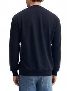 Men's Sweatshirt Navy Blue - Black - View 2