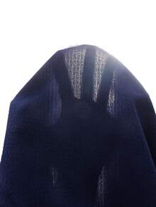 Genkimix Kids 女童纹理面料撞色下摆无袖上衣和休闲短裤T恤套装 - 藏蓝色 - 查看 5