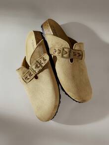 Solecia Papuci de damă fără mâneci, moi și confortabili, cu talpă groasă, vârf închis, pantofi sport fără mâneci pentru femei, kaki - Kaki - Vizualizare 1