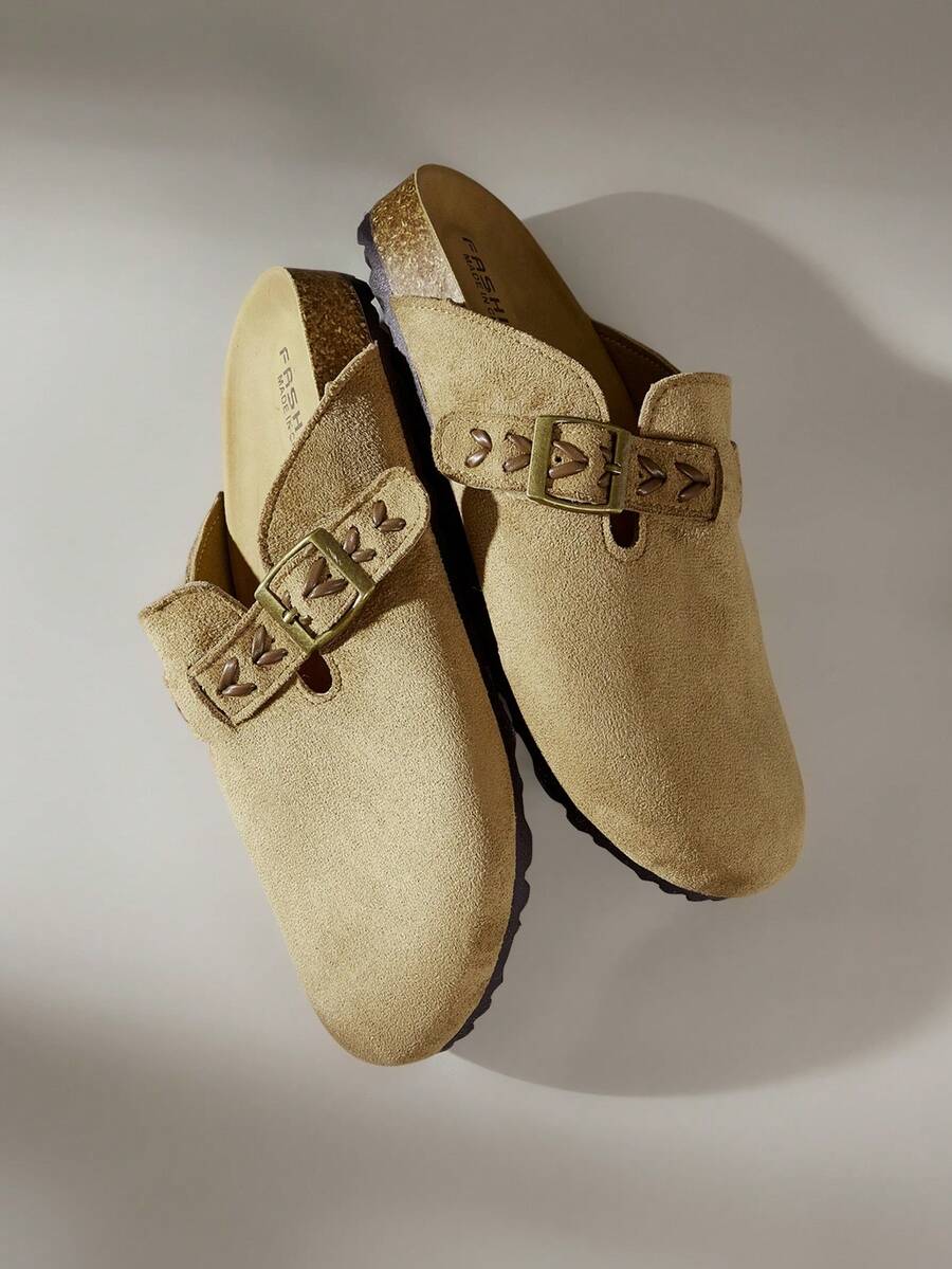 Solecia Papuci de damă fără mâneci, moi și confortabili, cu talpă groasă, vârf închis, pantofi sport fără mâneci pentru femei, kaki - Kaki - Vizualizare 1