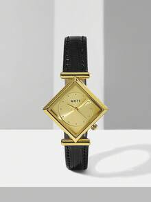 MOTF 金色菱形金珠美甲女士手表 - 黑色 - 查看 4