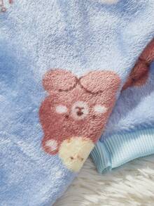 PETSIN 1 Pc Pet Bear Blue Flannel Warm Sweatshirt Without - Multicolor - View 7