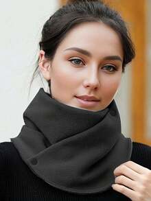 A Multi-Functional Solid-Colored Warm-Colored Scarf, Suitable For Ladies In Autumn And Winter. A Soft And Comfortable Outdoor Travel Scarf With Windproof Function, With A Small Neck Wrap Style, Suitable For Men In Autumn And Winter. A Windproof And Warm Outdoor Cycling Plush Scarf That Covers The Neck And Shoulders - Multicolor - View 14