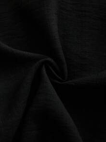 SHEIN 男婴黑色花卉蕾丝边连体衣，适合户外玩耍、舒适居家穿着、休闲运动和生日派对。 - 黑色 - 查看 5