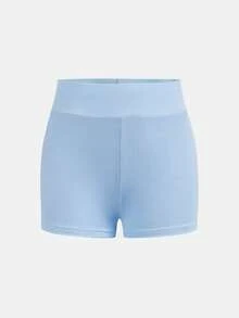 SHEIN Girlism Tween Girl Fitted Casual Round Neck Tank Top And Bike Shorts Set - Multicolor - View 10