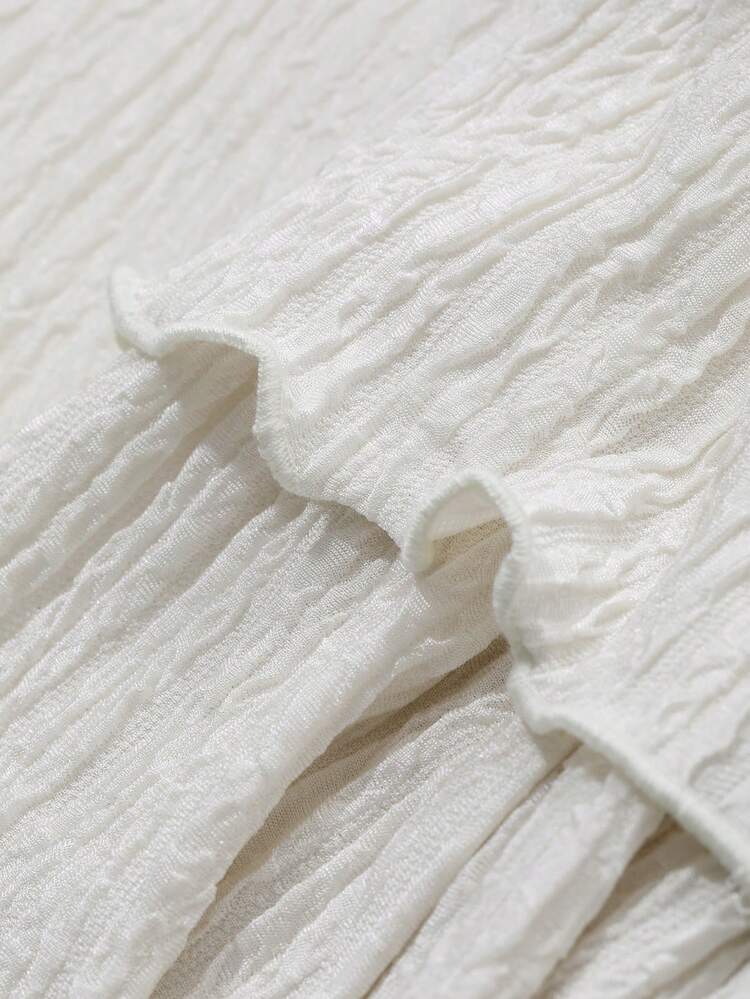 Tall Women's Ruffle Strap Top And Elastic Waist Wide Leg Pants Vacation Style Set Summer