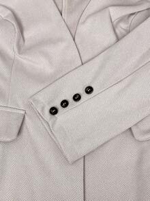 Franclia Áo khoác blazer dài tay cổ chữ V, thắt eo, cỡ lớn dành cho nữ, chất liệu dệt kim, thích hợp cho công sở. Áo blazer nữ, áo khoác công sở, áo blazer nữ. - Hồng - Xem 5