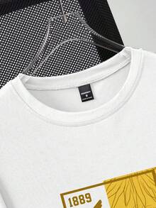 Manfinity RSRT Bộ đồ nam gồm áo thun và quần short in hình cây dừa, thích hợp cho kỳ nghỉ, trang phục thoải mái, bộ đồ nam mang đến cảm giác thư thái. - Nhiều màu - Xem 4