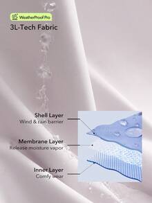 OutZeal Women Outdoor Jacket Daily Casual Water-Resistant Back Vent Design Reflective Strip Outdoor Tops - Grey - View 6