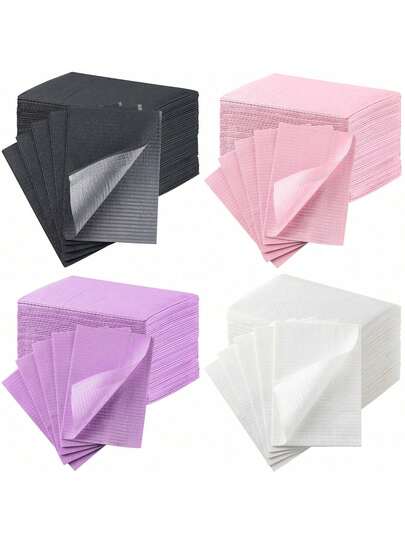 Disposable Nail Art Table Mats, 20Pcs 3 Layers Foldable Nail Pads , Manicure Art Waterproof Mat, Dental Bibs Waterproof Tattoo Bibs For Dental Clinic, Tattoo Shop, Nail Salon