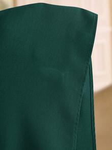 Al Najma Plus Size Women's Turkish Maxi Dress & Arabic Traditional Abaya - Dark Green - View 9