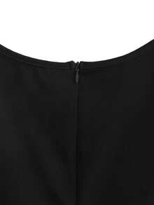 GlowEve CURVE Vestido midi sin mangas de unicolor elegante para uso diario, verano, talla grande - Negro - Ver 3