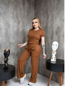 Pants With Line + Short
Capped Screen, Comfortable - Khaki - View 3