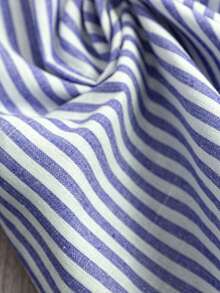 EMERY ROSE Blusa casual de mujer con cuello en pico y mangas cortas con estampado de rayas - Azul y blanco - Ver 6
