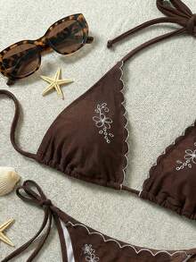 Oceva Bộ đồ bơi nữ mùa xuân/hè 2 món, bộ bikini nữ, đồ bơi màu cà phê gợi cảm và ngọt ngào với họa tiết thêu nơ, thích hợp cho kỳ nghỉ hè, bãi biển, hồ bơi, mặc hàng ngày, kỳ nghỉ biển. Bộ đồ bơi nữ mới năm 2026 phù hợp cho trường học, kỳ nghỉ, hẹn hò, trà chiều, phong cách miền Tây, du thuyền, bãi biển, đảo, du lịch đường bộ, mọi mùa, lễ hội âm nhạc, kỳ nghỉ Boho, kỳ nghỉ Bohemian, mùa thu thư giãn, phong cách Boho miền Tây, đồ bơi thanh lịch cho nữ, bộ bikini màu nâu Boho với họa tiết đầy màu sắc sống động cho kỳ nghỉ, bộ bikini kiểu Brazil với điểm nhấn quyến rũ. - Cà phê nâu - Xem 10