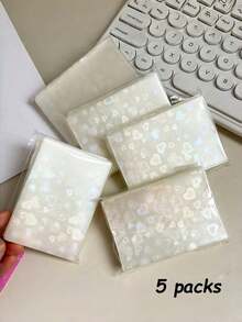 61x91毫米，50个哑光卡套，CPP激光雕刻心形全息明信片。3英寸顶部开口卡套。返校季。 - 彩色 - 查看 11