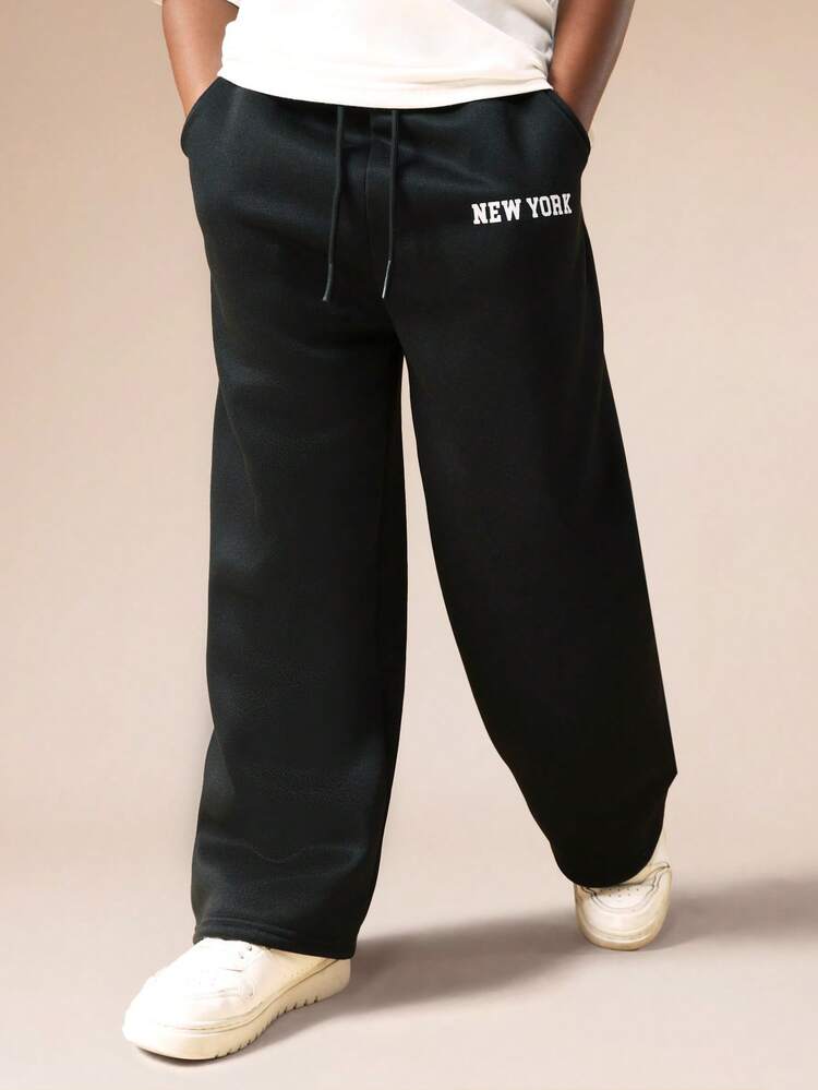 Drawstring Sweatpants With New York Print