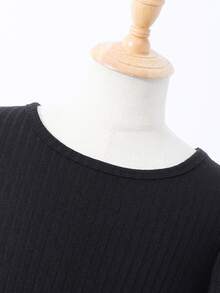 Elladie kids Đầm bé gái dễ thương, tay phồng, cổ tròn, họa tiết kẻ caro, chân váy lưới, kèm thắt lưng, thích hợp mặc hàng ngày. - màu đen - Xem 9