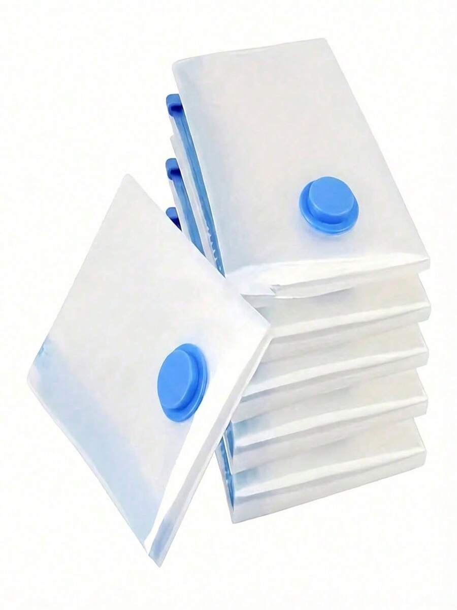 4 pièces Sac de rangement sous vide, sac économiseur d'espace convenant pour les vêtements, matelas, couvertures, couettes, oreillers, couettes, voyages et déménagements. Organisateur pour la chambre à coucher, le rangement à la maison, pour les t-shirts blancs pour femmes, les pantalons noirs pour femmes, les vêtements d'hiver pour dames, les robes, les vêtements d'hiver pour dames - Transparent - Voir 1
