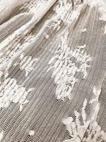 Roelina 女士休闲纯色荷叶边纽扣长袖衬衫 - 白色 - 查看 7