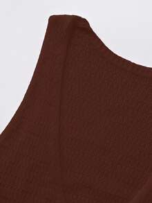 Swim Chiccia Women's Summer Vacation Metal Decor Cover-Up Dress - Coffee Brown - View 7