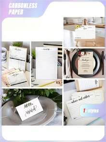 1pc Order Book & 2 Partial Carbonless Papers - Orders, Small Business Invoice Book - (50 Sheets Each, White/Yellow) - Multicolor - View 5