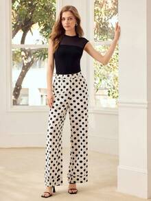 MOTF PREMIUM 撞色网眼修身上衣 - 黑色 - 查看 6