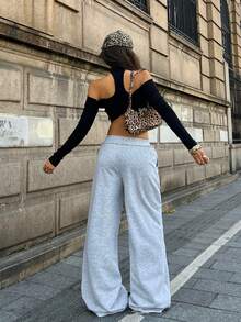 Coolane Pantalones deportivos casuales de invierno para mujer con forro polar - Gris Claro - Ver 6