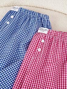 Dream Adore 2件套女士贴布字母印花宽松睡裤套装 - 彩色 - 查看 7