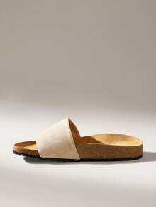 Solecia 女士复古时尚舒适户外沙滩休闲平底卡塔 - 杏色 - 查看 4