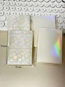 61x91毫米，50个哑光卡套，CPP激光雕刻心形全息明信片。3英寸顶部开口卡套。返校季。 - 彩色 - 查看 10