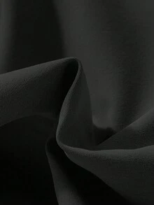 SHEIN 少女纯色短袖 Polo 领简约设计休闲百搭两件套 - 黑色 - 查看 4