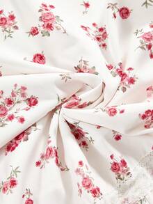 Sweetness 甜美浪漫红色碎花长裙 - 彩色 - 查看 4