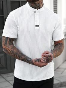 Manfinity CasualCool Men's Short Sleeve Casual Commuter Versatile Polo Shirt - White - View 7