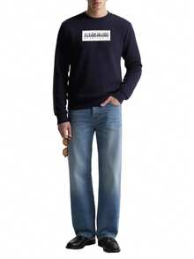 Men's Sweatshirt Navy Blue - Black - View 3