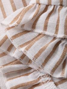 DAZY Set pijama confortabil cu cămașă și pantaloni cu dungi, pentru fetiță, vacanță de vară - alb - Vizualizare 7