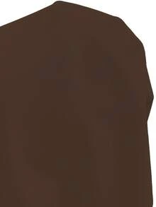 Elenzga Bộ đồ 2 mảnh cỡ lớn, tay ngắn, eo bất đối xứng. - màu nâu - Xem 4