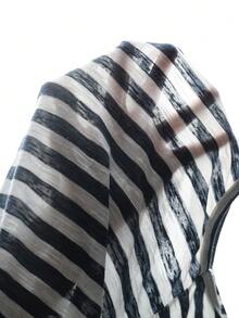 Franclia Women's Casual Striped Print Tank Top, Summer - Navy Blue - View 8