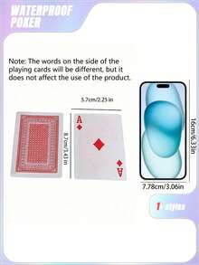 SHEIN 2 Poker Cards ,Playing Cards, Standard Poker Cards, Adult Playing Cards, Waterproof Playing Game Cards, Large Premium Joker Cards, Christmas Gift, Festive Party Supplies, Playing Cards, Party Card Games, Cards Game, Card Deck Box, Cards, Playing Cards,Card Games, Playing Cards, Poker Card Games - Multicolor - View 2