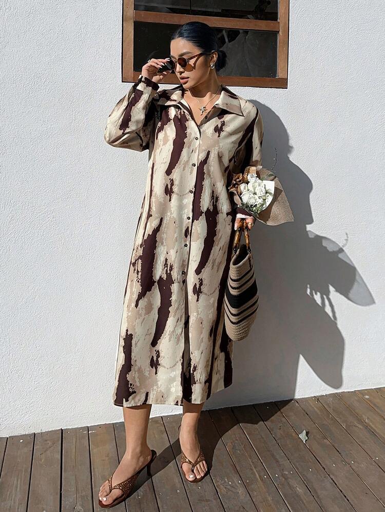 Dazy Plus Floral Print Loose Straight Long Dress, Plus Size Women Street Style Dress Sun Dresses For Women