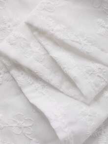 DAZY Áo ngủ dài không tay màu trắng lãng mạn kiểu dáng nghỉ dưỡng dành cho nữ, chất liệu vải thêu. - trắng - Xem 7